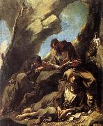 MAGNASCO, Alessandro Three Capuchin Friars Meditating in their Hermitage oil painting artist